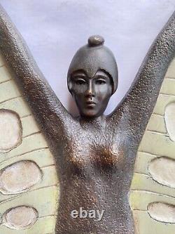 Butterfly Woman. Art Deco Bronze. 1920s