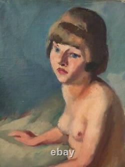 Charles PICART LE DOUX (1881-1959) Nude Woman Painting dated 1929 Art Deco