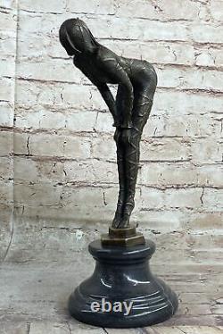 Chiparus Bronze Sculpture Art Deco Dancer Cast Figurine Woman Figurine Decor