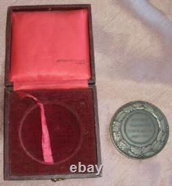 Claude Léon Mascaux Art Deco Medal Woman & Torch Bronze Arthus Bertrand