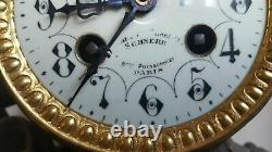 Clock Hanger In Regular On Marble Decoration Of Woman Laid Art Nouveau