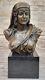 Collector's Edition Classic Art Deco Woman Bronze Bust Statue Figurine