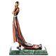 Colored Art Deco Bronze Sculpture Of A Woman In A Dress By Julius Erté