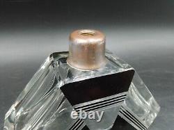 Czech Art Deco Perfume Atomizer by Karl Palda 1930 Bohemian cut enameled crystal