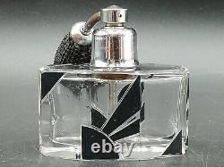 Czech Art Deco Perfume Sprayer by Karl Palda 1930 Bohemian Cut Enamel Crystal