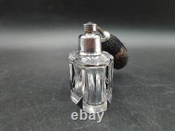 Czech Art Deco Perfume Sprayer by Karl Palda 1930 Bohemian Cut Enamel Crystal