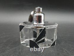 Czech Art Deco Perfume Sprayer by Karl Palda 1930 Bohemian Cut Enamel Crystal