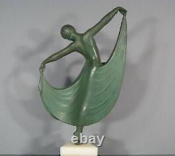 Dancer Woman Sculpture Art Deco Regulates Signed Gilbert Statue Louise Brooks
