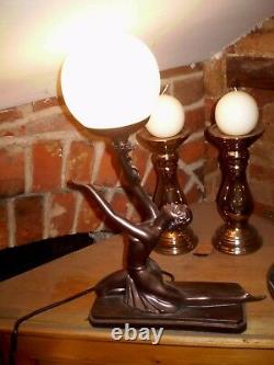 Danish Art Deco Design, Women's Table Humor Lamp, 40 Watts, Style Number Gr1196