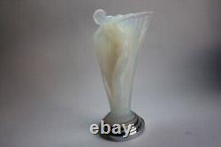 Edmond Etling nude woman draped Opalescent glass Art Deco Lucile Sevin (51555)