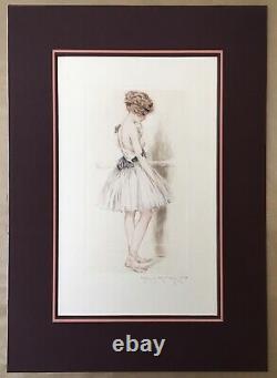 Engraving Art Deco Maurice Millière Portrait Young Woman Sensual Dance Tutu