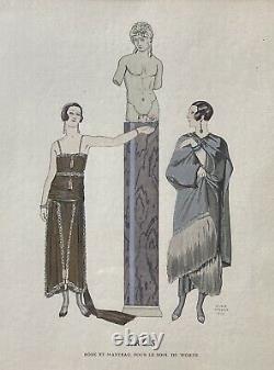 Eros Art Deco Women Georges Barbier (1882-1932) 30 X 25.5 CM