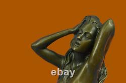 Erotic Chair Female Bronze Woman Sculpture Nude Figure Erotic Art Deco