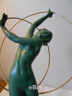 Female Dancer Sculpture Regulates Art Deco Fayral Faguays Pierre Le Verrier