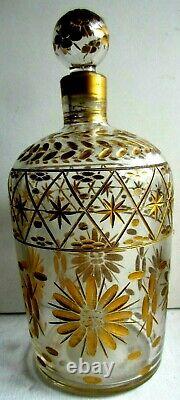Fine Gold Crystal-scented Perfume Bottle, Art Deco Nouveau, 18 CM