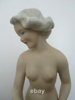 Former Figure Pin Up Bather Art Deco Germany Porcelain/nu Feminin/woman