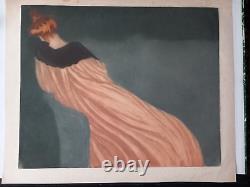 Francis Jourdain (1876-1958), Woman from the back, circa 1900, color aquatint