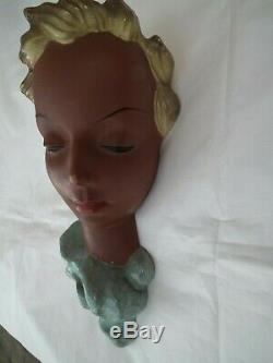Goldscheider Profile Ceramic Art Deco Woman 1940