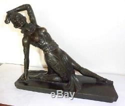 Gorgeous Statue Sculpture Bronze Woman Art Deco Dancer Style Chiparus