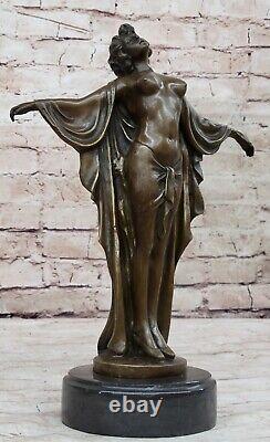 Grand 14 Erotic Nude Woman Bronze Sculpture Figurative Hand Made Art Deco