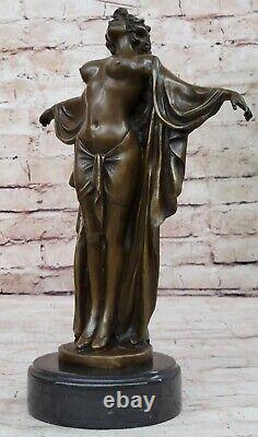 Grand 14 Erotic Nude Woman Bronze Sculpture Figurative Hand Made Art Deco