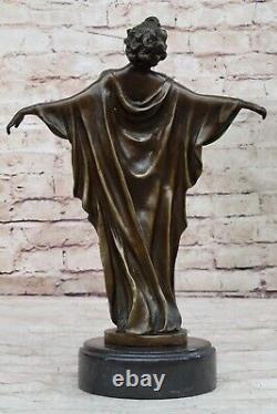 Grand 14 Erotic Nude Woman Bronze Sculpture Figurative Hand Made Art Deco