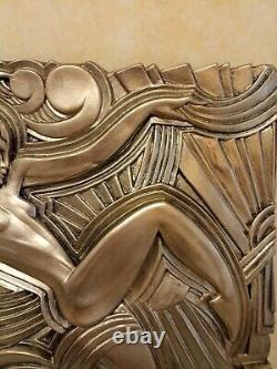Grand Art Deco Bas-relief of a Folies Bergère Dancer by Maurice Picaud
