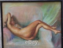 Grand Pastel Early 20th Delphin Enjolras Woman Naked