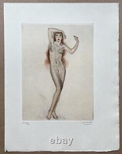 Gravure Edouard Chimot Aphrodite Pierre Louÿs Portrait Femme Nue Rousse 23/50