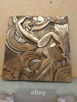 Great Art Deco bas-relief of a dancer from the Folies Bergère by Maurice Picaud