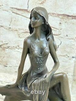 Great Erotic Bronze Woman Sculpture Sexy Figure Nude Nude Art Deco Deal