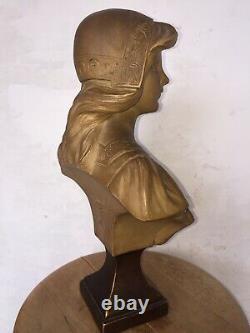 Gustave Van Vaerenbergh (1873-1927) Bust Terracotta Woman Art Nouveau