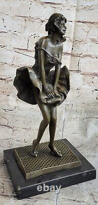 Handmade Art Deco Sculpture Marilyn Monroe Woman Copper Bronze Statue