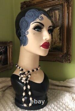 Head Model Woman Style 1900 1920 Belle Epoque Marotte Art Deco Shabby