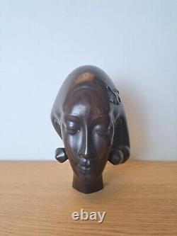 Head of a Woman, Ebony, Bali, 20th Century