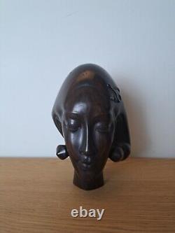 Head of a Woman, Ebony, Bali, 20th Century