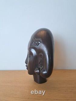 Head of a Woman, Ebony, Bali, 20th Century