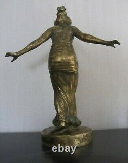 Henri Fugere, Oriental Woman, Bronze, Statue Art Deco Car Mascot