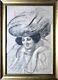 Henry Bouvet Young Woman With Hat (54x37cm) Art Deco Close To Van Dongen Framed