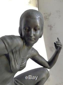 Important Statuette Woman Vintage Art Deco, Fine Quality Controls