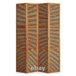 Interior Divider 4 Panel Bamboo Wood Room Divider Homestyle4u