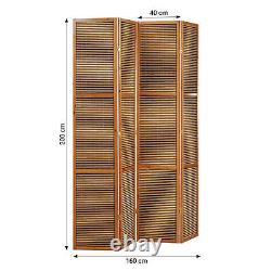 Interior Divider 4 Panel Bamboo Wood Room Divider Homestyle4u