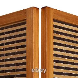 Interior Divider 4 Panel Bamboo Wood Room Divider Homestyle4u