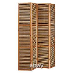 Interior Divider 4 Panel Bamboo Wood Room Divider Homestyle4u