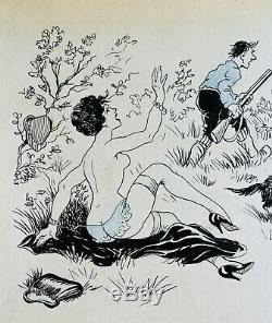 Jean Chaperon, Drawing, Humor, Erotica, Erotica, Nude Woman, Sex, Hunt