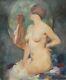 Julien Tavernier (1879-c. 1938) Nude Of Woman In The Mirror, Art Deco