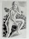 Kiyoshi Hasegawa Drypoint Etching 1929 Nude Woman Nude Art Deco Japan