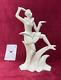 Lady Women Crackle Glaze Sculpture Statue Femme Craquele Art Deco Egyptomania