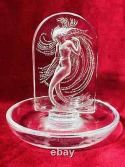 Lalique Women Lady Nude Erotic Art Deco Ring Holder Baguier