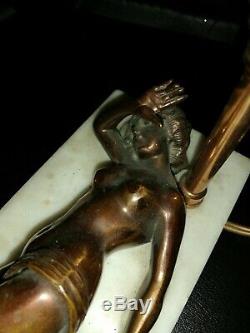 Lamp Art Deco Naked Woman Erotica Curiosa Cup Cigar